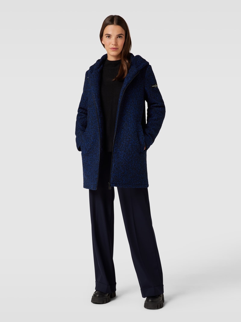 Jacke mit Kapuze Modell 'ZADA' in marineblau