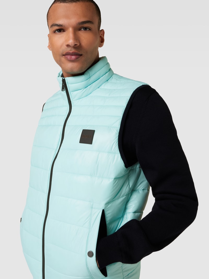 Steppweste mit Stehkragen Modell 'Odeno' in mint