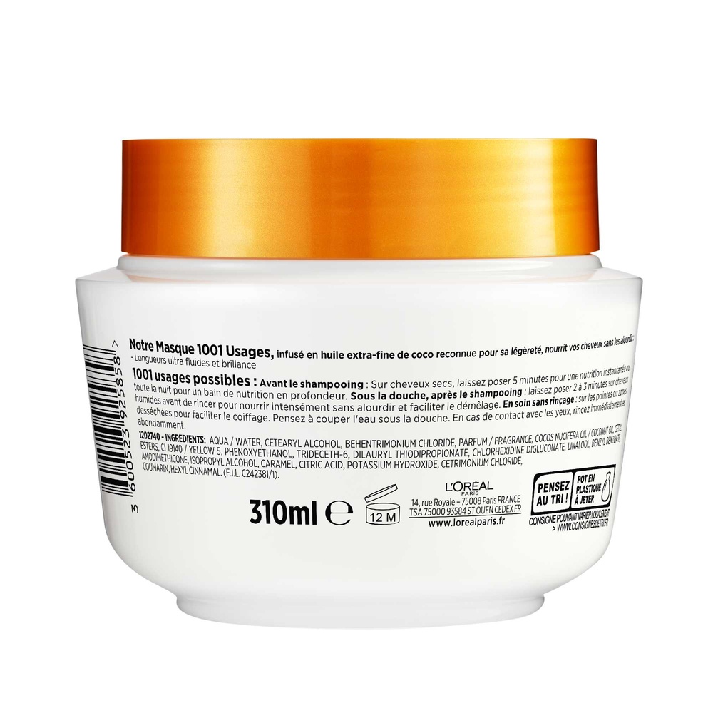 L'Oréal Paris Elsève Huile Extraordinaire Coco Masque 1001 usages à l'huile extra-finede coco
