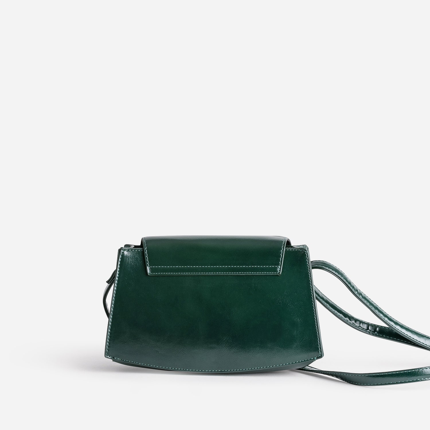Sac bandoulière vert avec barrette métal