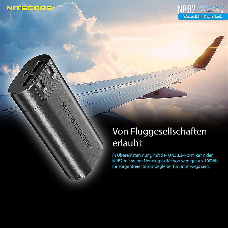 Powerbank NPB2 - 10000mAh - wasserdicht
