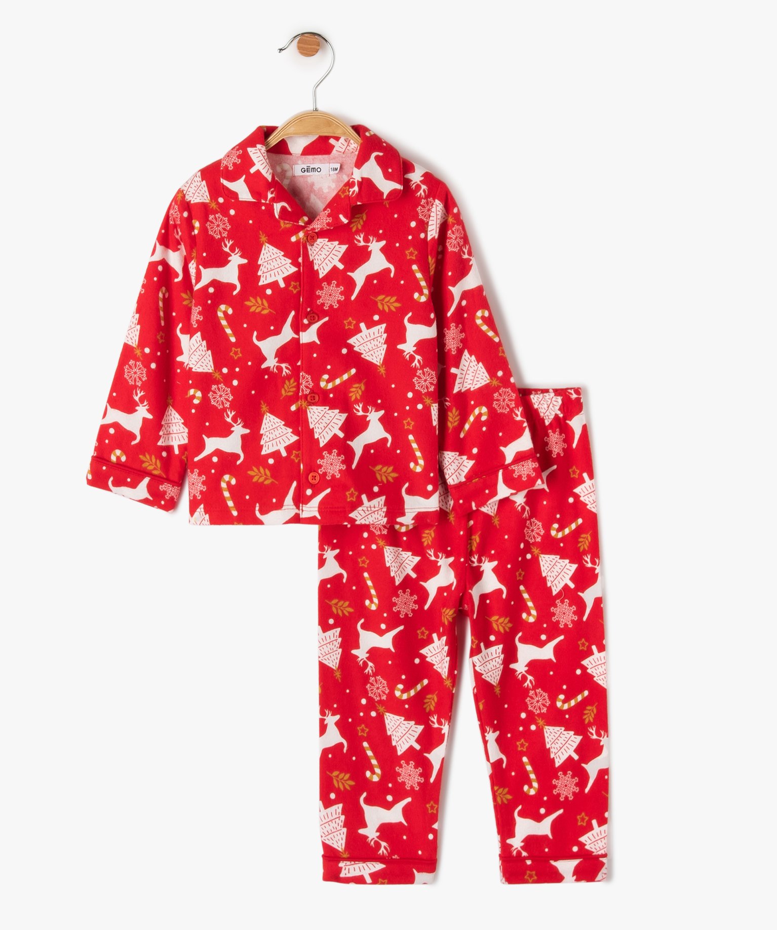 Ensemble pyjama bébé spécial Nol (3 pièces) rouge | GEMO