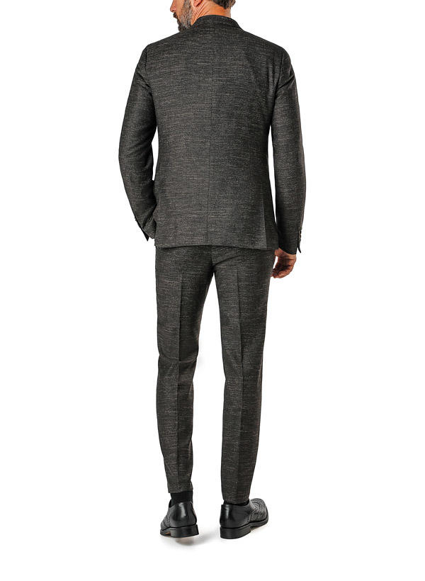 Strellson, Anzug mit Weste, Slim Fit, Wolle, braun meliert