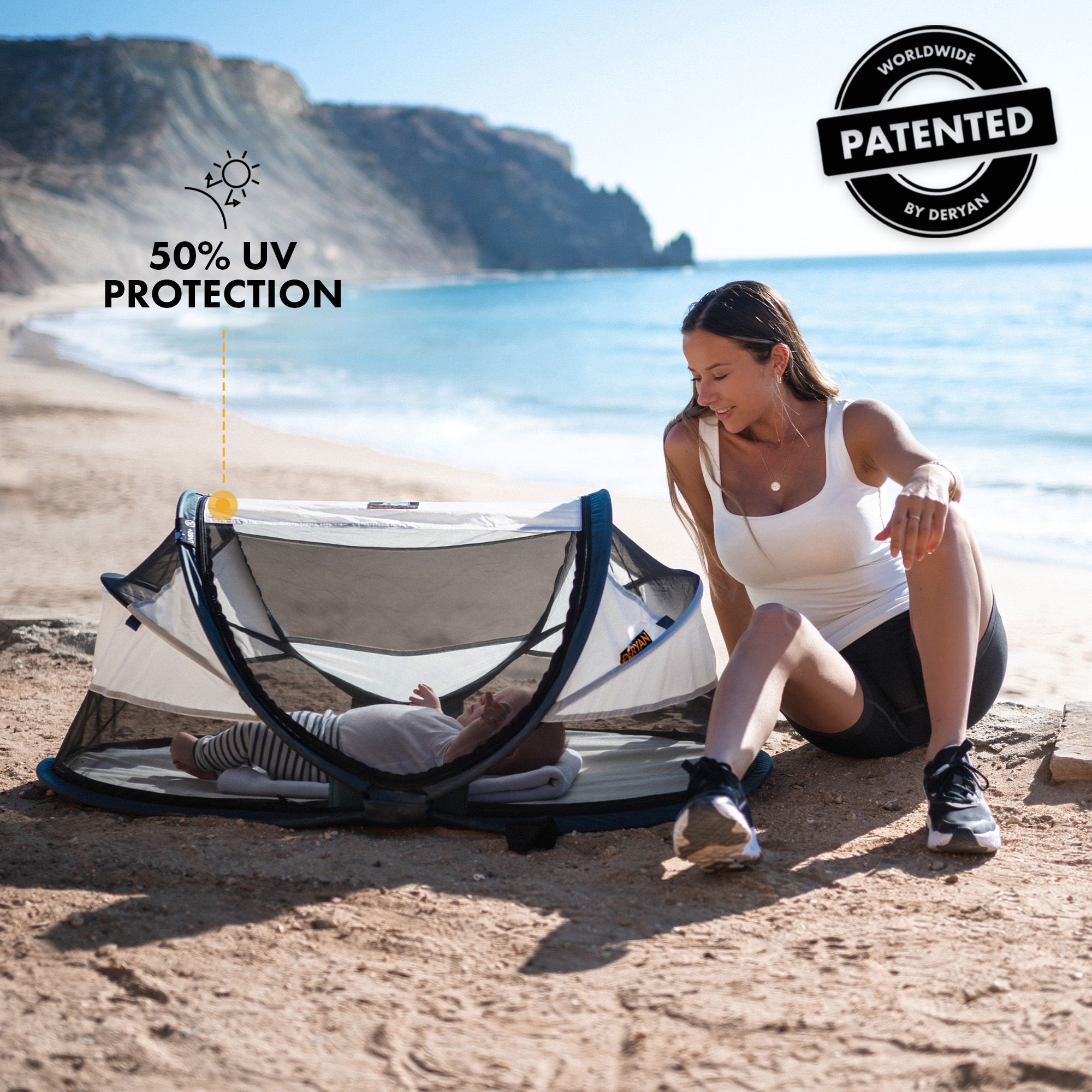 Deryan Baby Luxe Rosé Campingbett