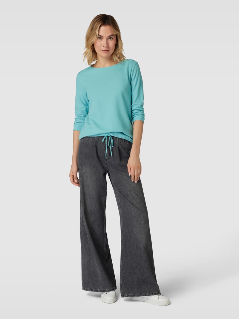 Pullover mit 3/4-Arm und Tunnelzug in mint