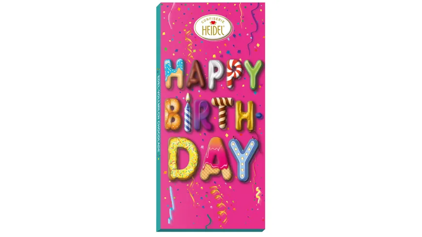 HEIDEL Vollmilchschokolade Happy Birthday 100 g