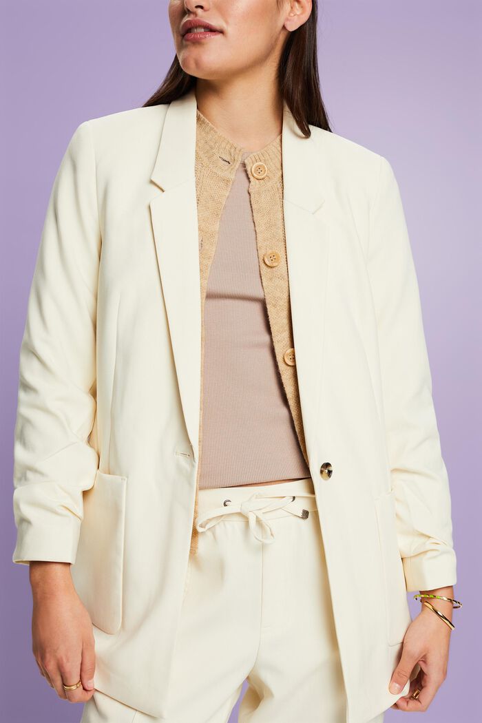 Blazer mit gerafften Ärmeln