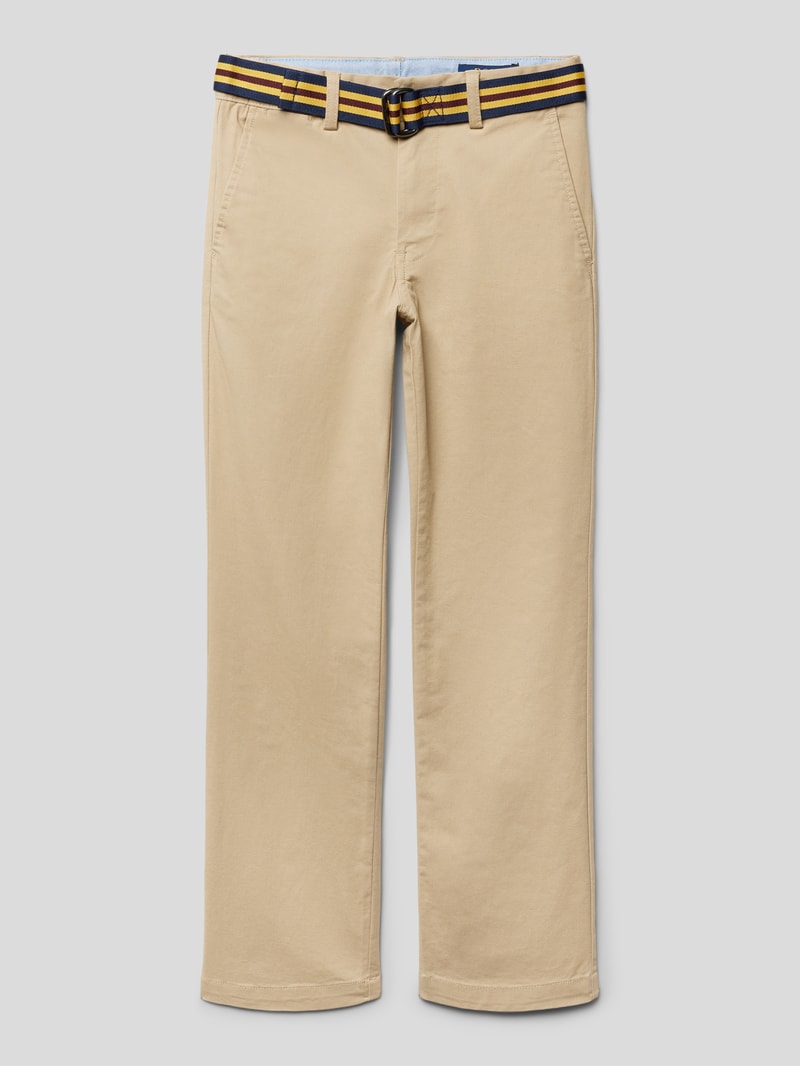 Stoffhose mit Gürtel Modell 'BEDFORD' in khaki