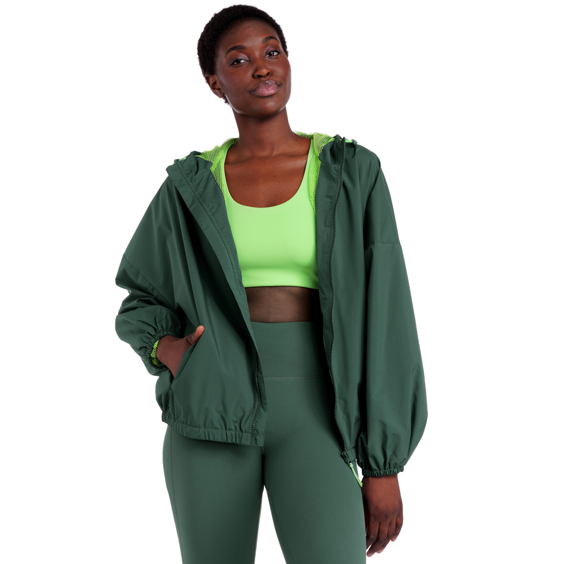 Damen Sportjacke mit Neondetails