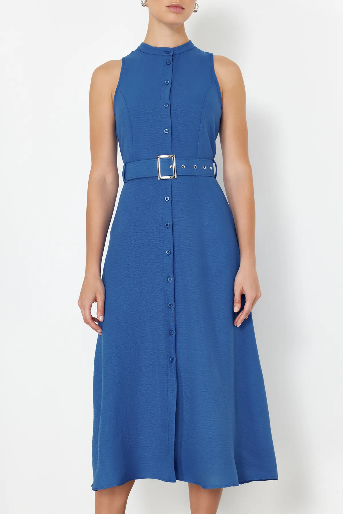 Trendyol Collection  Saks Gewebtes Maxikleid TWOSS23EL01628