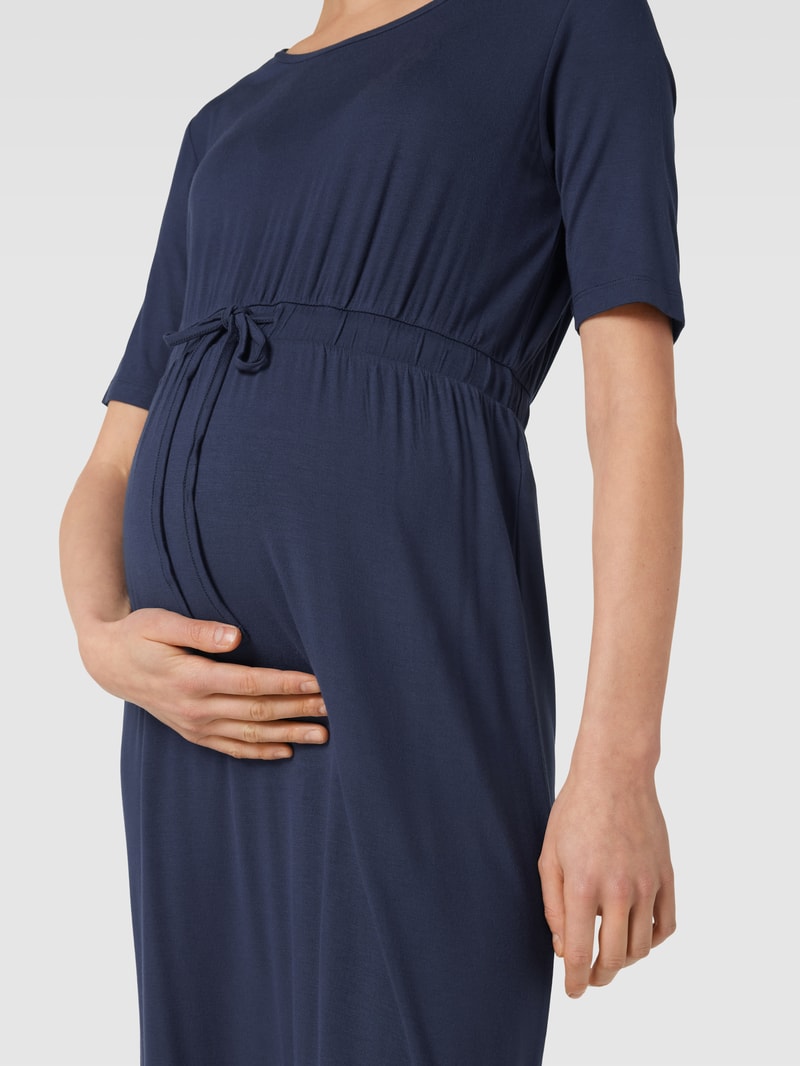 Umstands-Midikleid mit Rundhalsausschnitt Modell 'ALISON' in marineblau