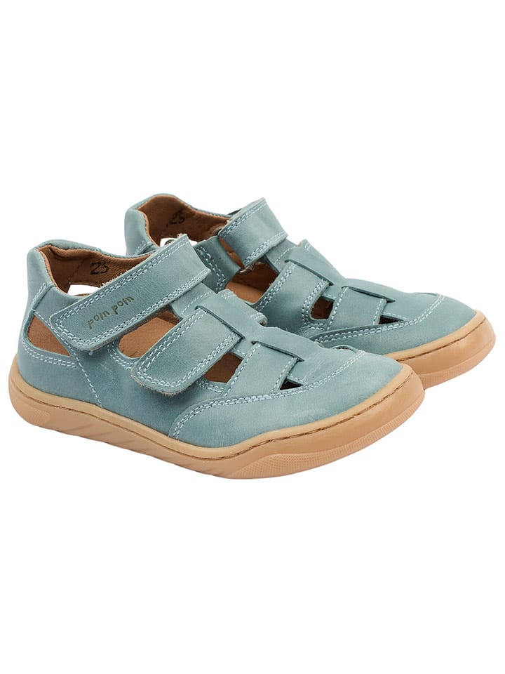 POM POM Leder-Barfußschuhe in Blau günstig kaufen