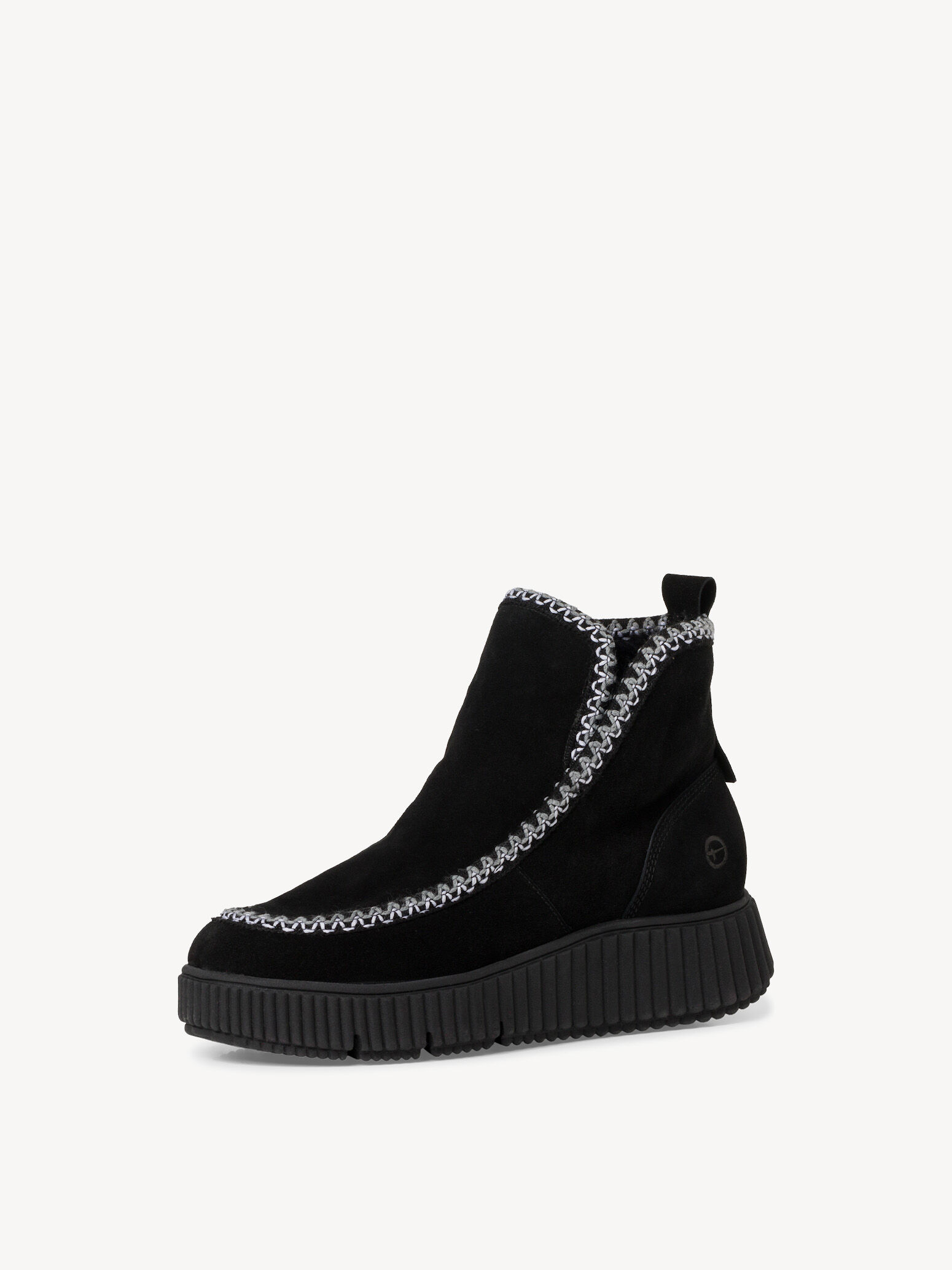 Bottine en cuir - noir doublure chaude