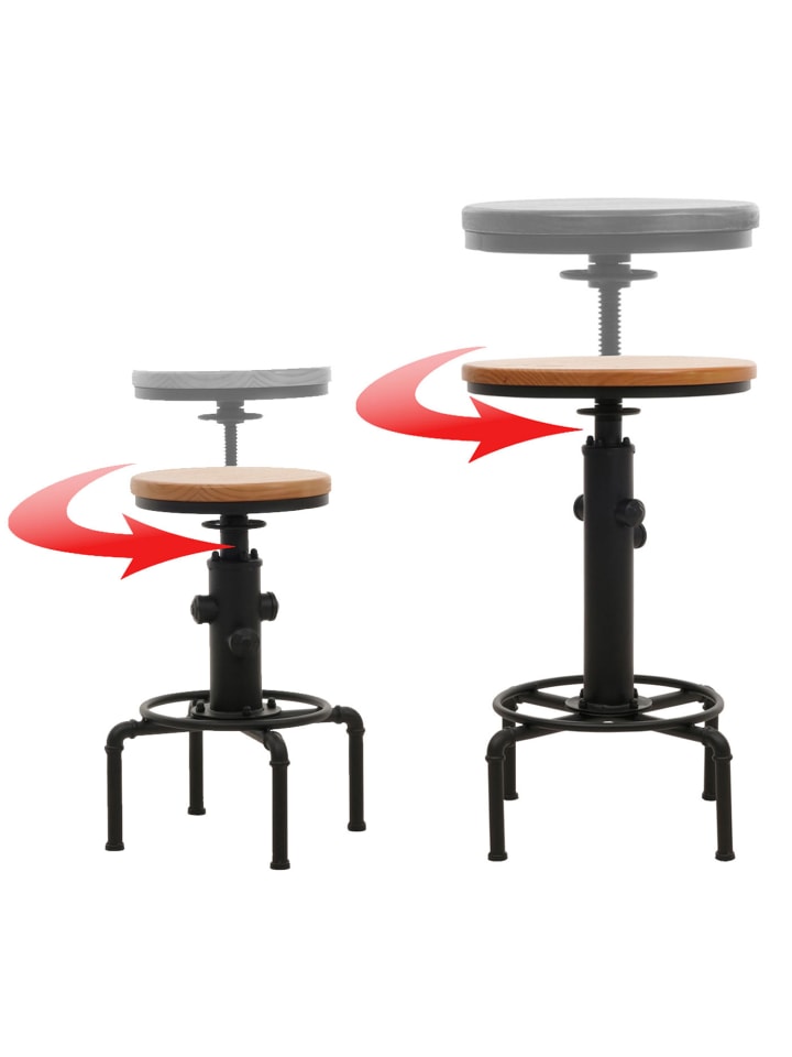 MCW Set Bartisch   2x Barhocker N23, Natur günstig kaufen onesize