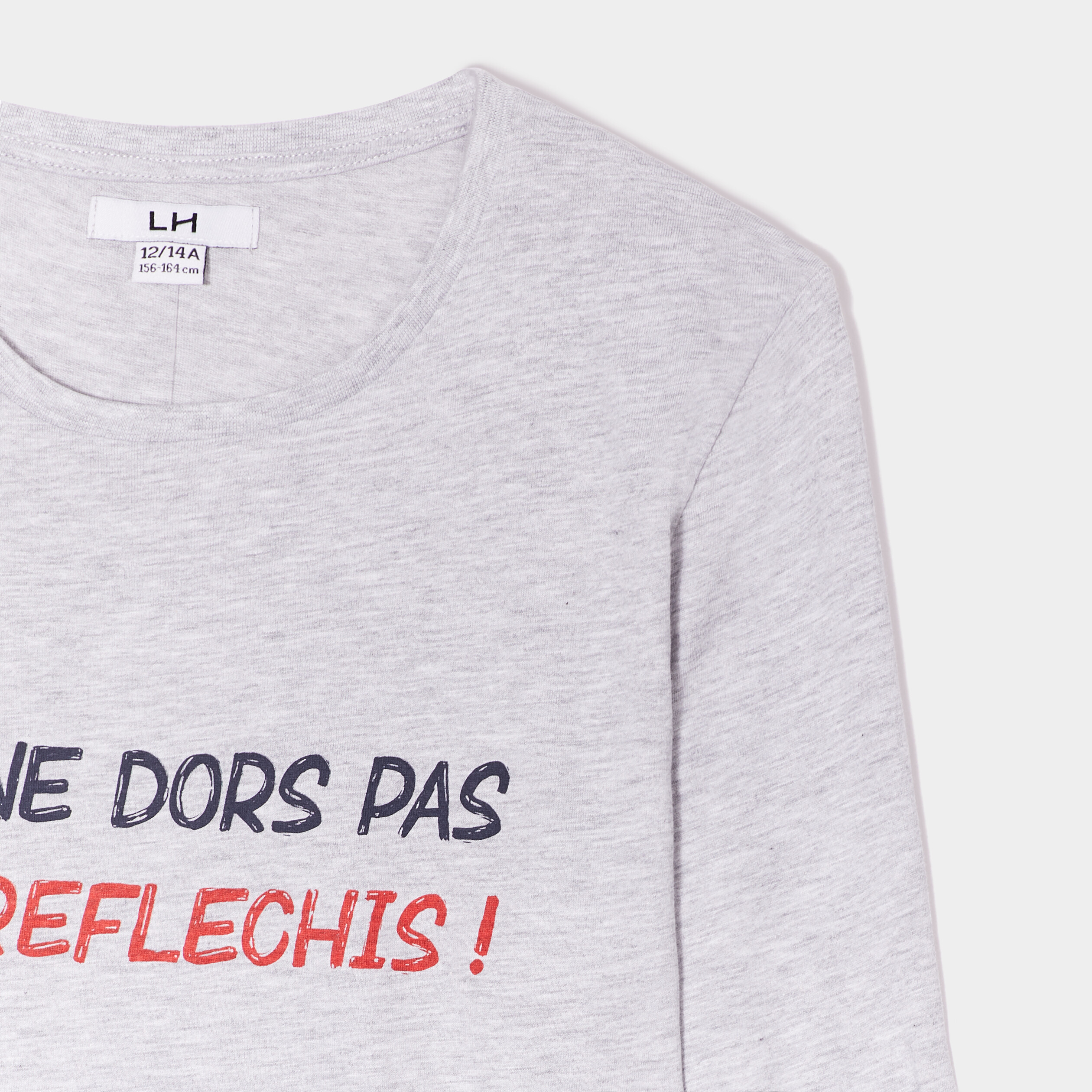 Ensemble pyjama pantalon coton gris garçon | La Halle