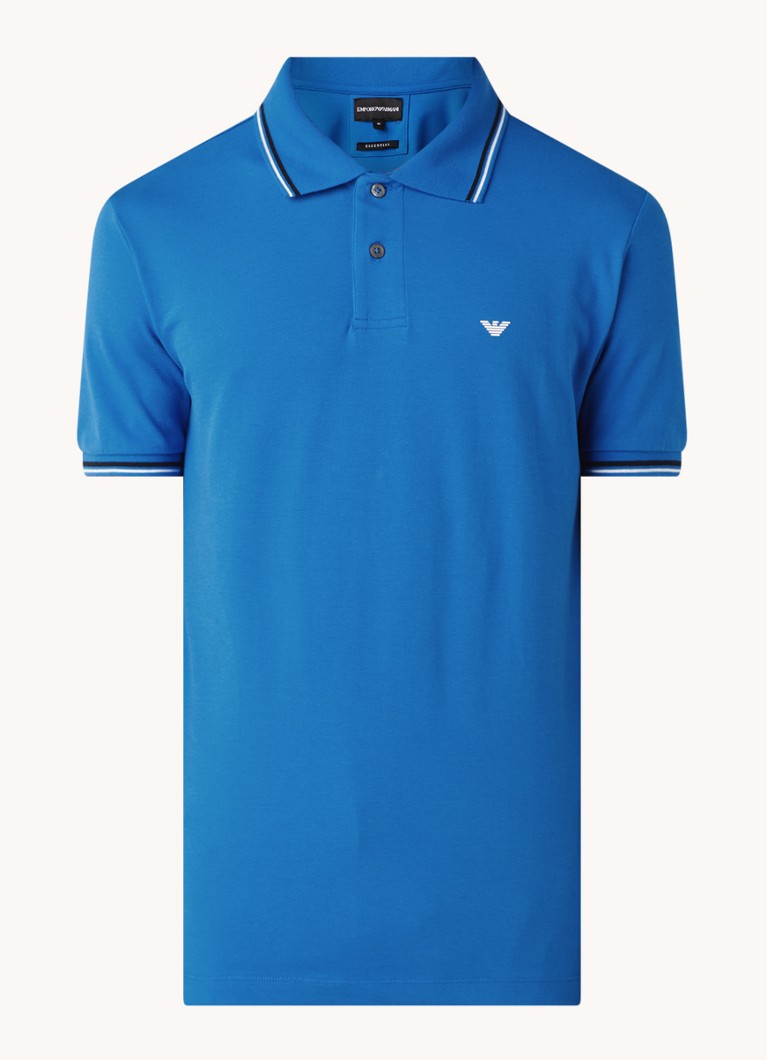 Emporio Armani polo majica regularnog kroja od pike pamuka s manžetama na vrhovima