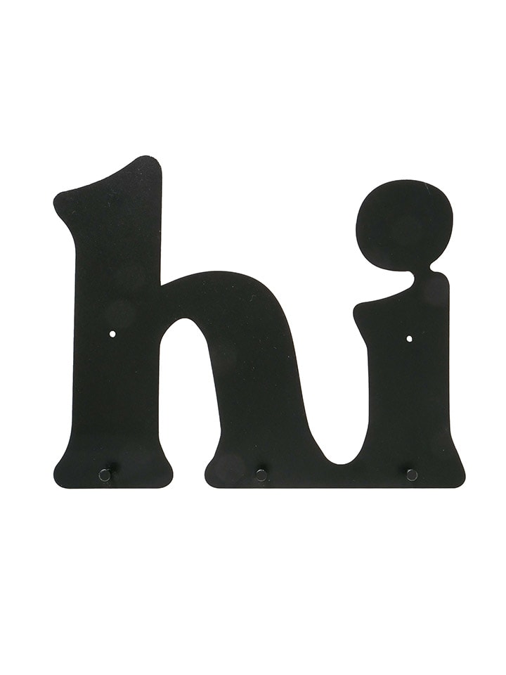 Boltze Garderobenhaken ''Hi'' in Schwarz - (B)38 x (H)30 x (T)2 cm günstig kaufen onesize