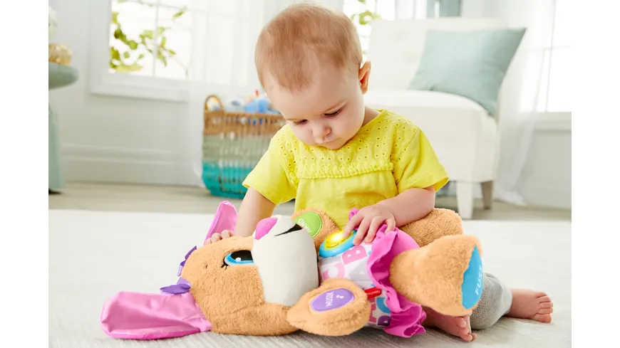 Fisher-Price Lernspaß Hundefreundin, Baby-Spielzeug, Kuscheltier, Lernspielzeug