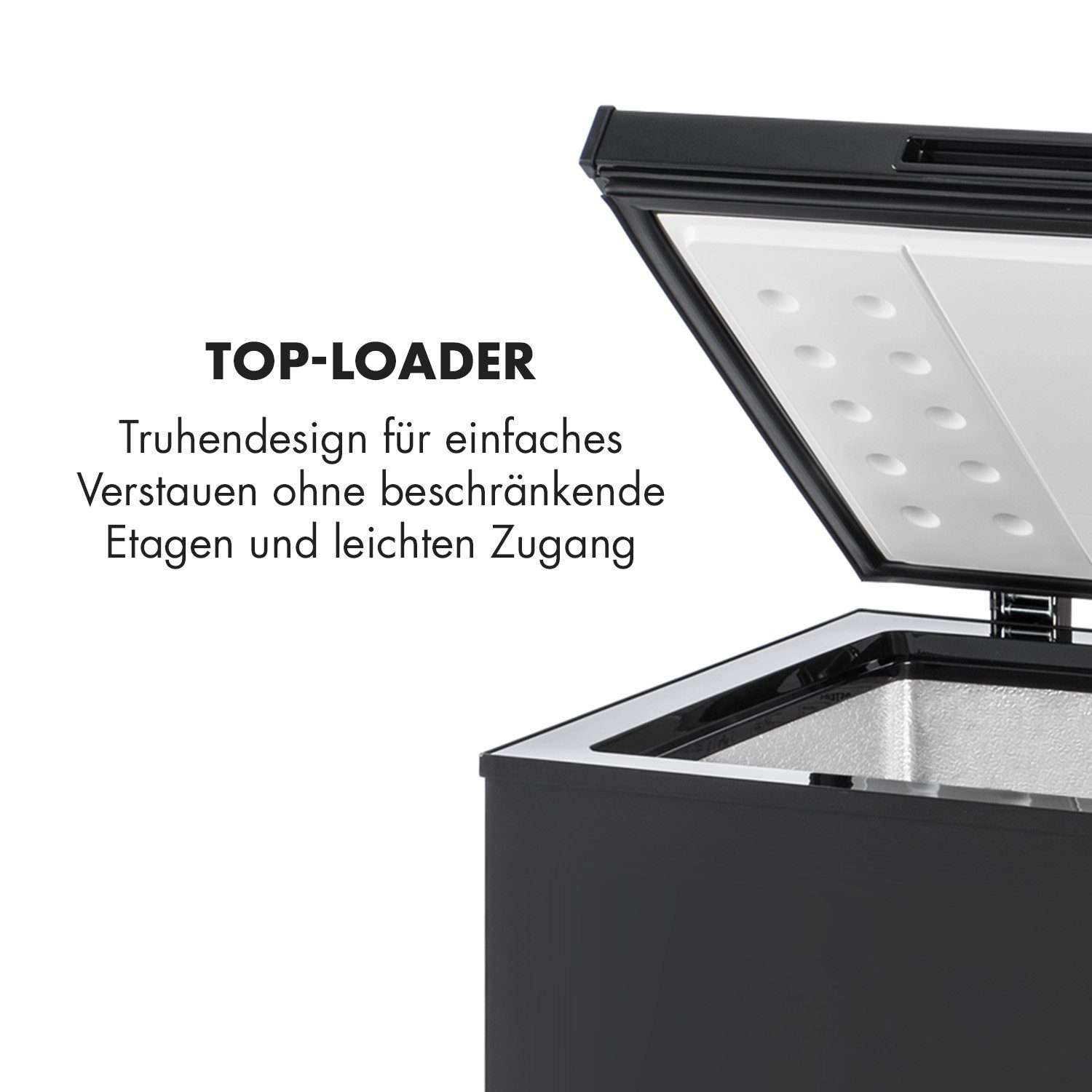 Klarstein Gefrierschrank HEA9-Iceblokk-100 10029353A, 84.5 cm hoch, 54.5 cm breit, Tiefkühlschrank freistehend Gefriertruhe Gefrierschrank groß Kühltruhe