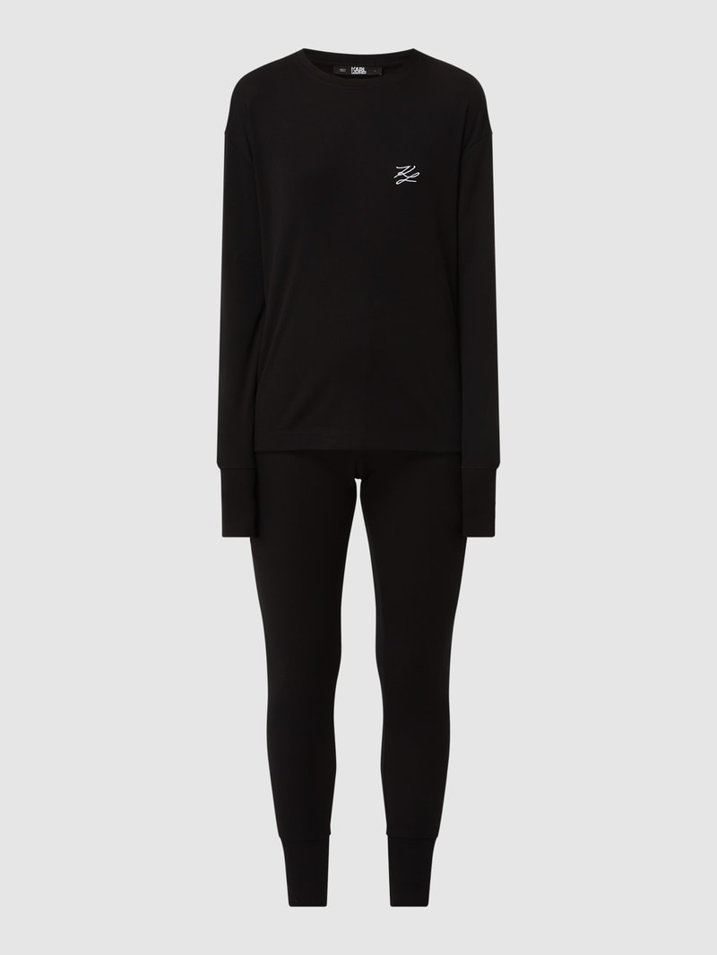Loungewear im Set in schwarz