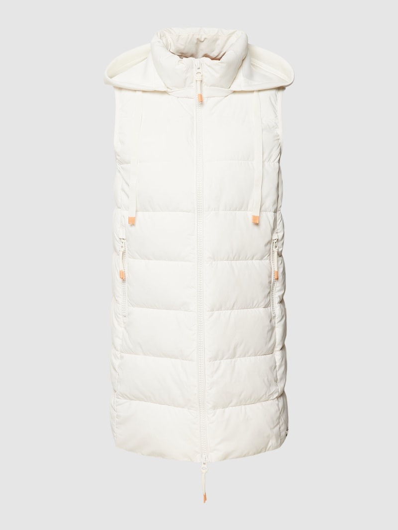 Steppweste mit Zweiwege-Reißverschluss in offwhite