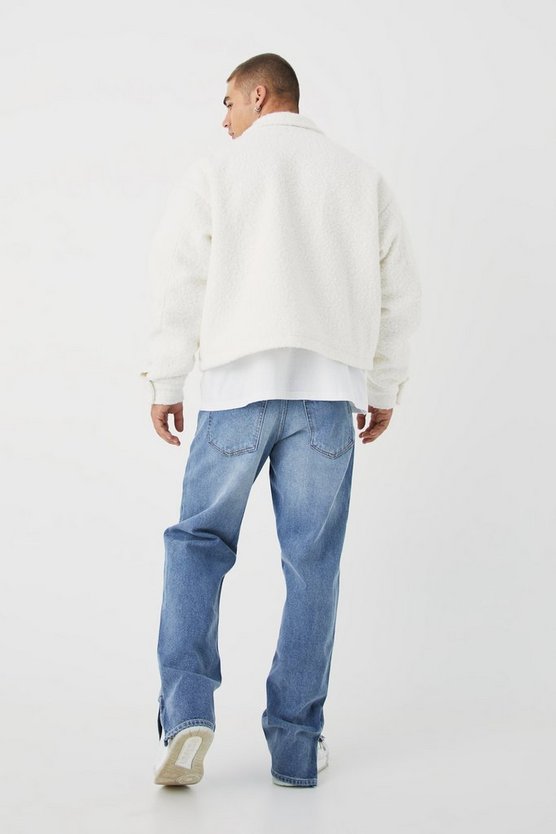 Lockere Jeans mit Reißverschluss