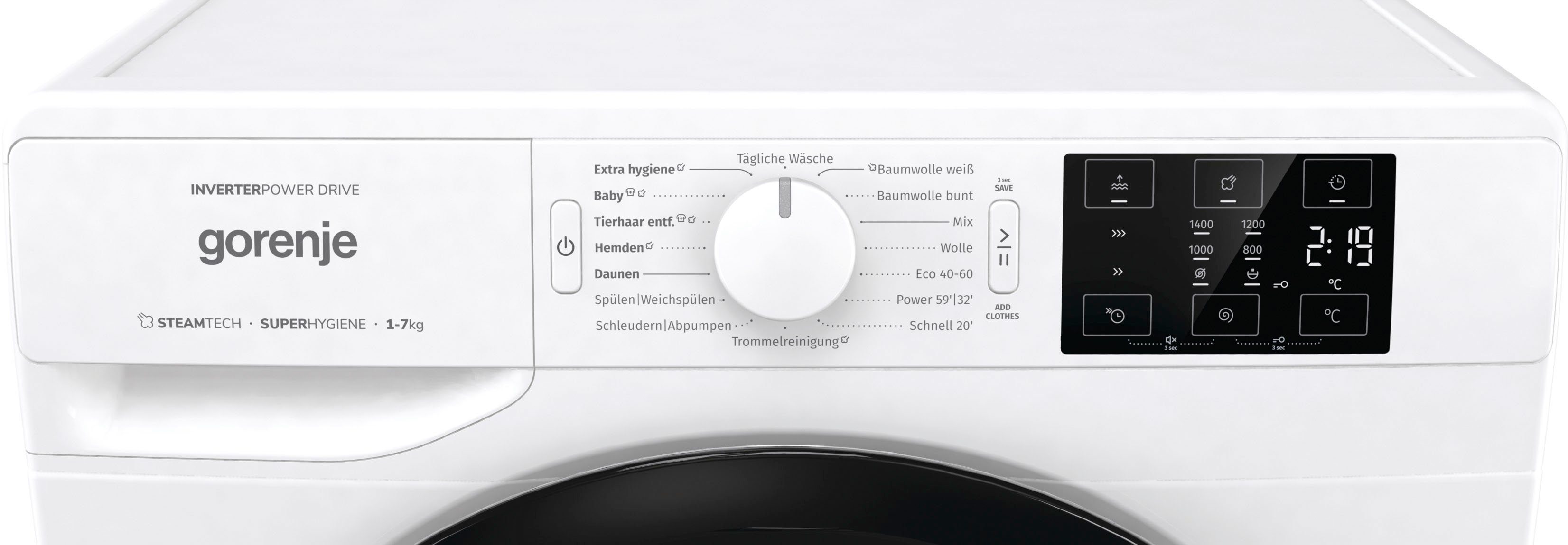 GORENJE Waschmaschine Wave NEI74ADPS, 7 kg, 1400 U/min