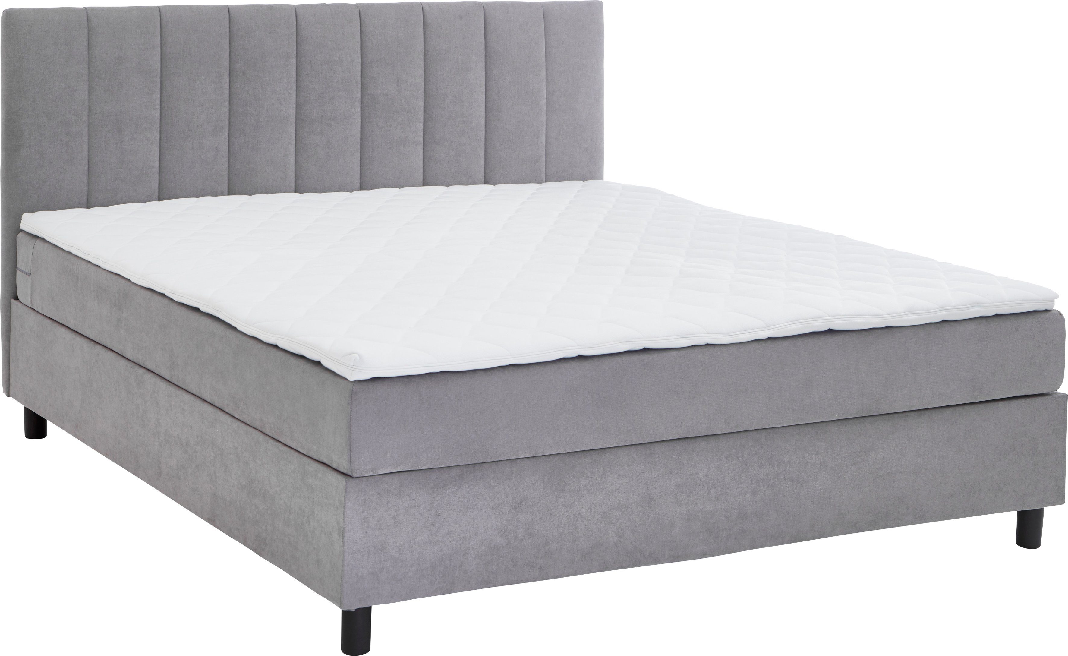 ATLANTIC home collection Boxbett Henriete, Tonnentaschenfederkern-Matratze und Topper, wahlweise mit Bettkasten