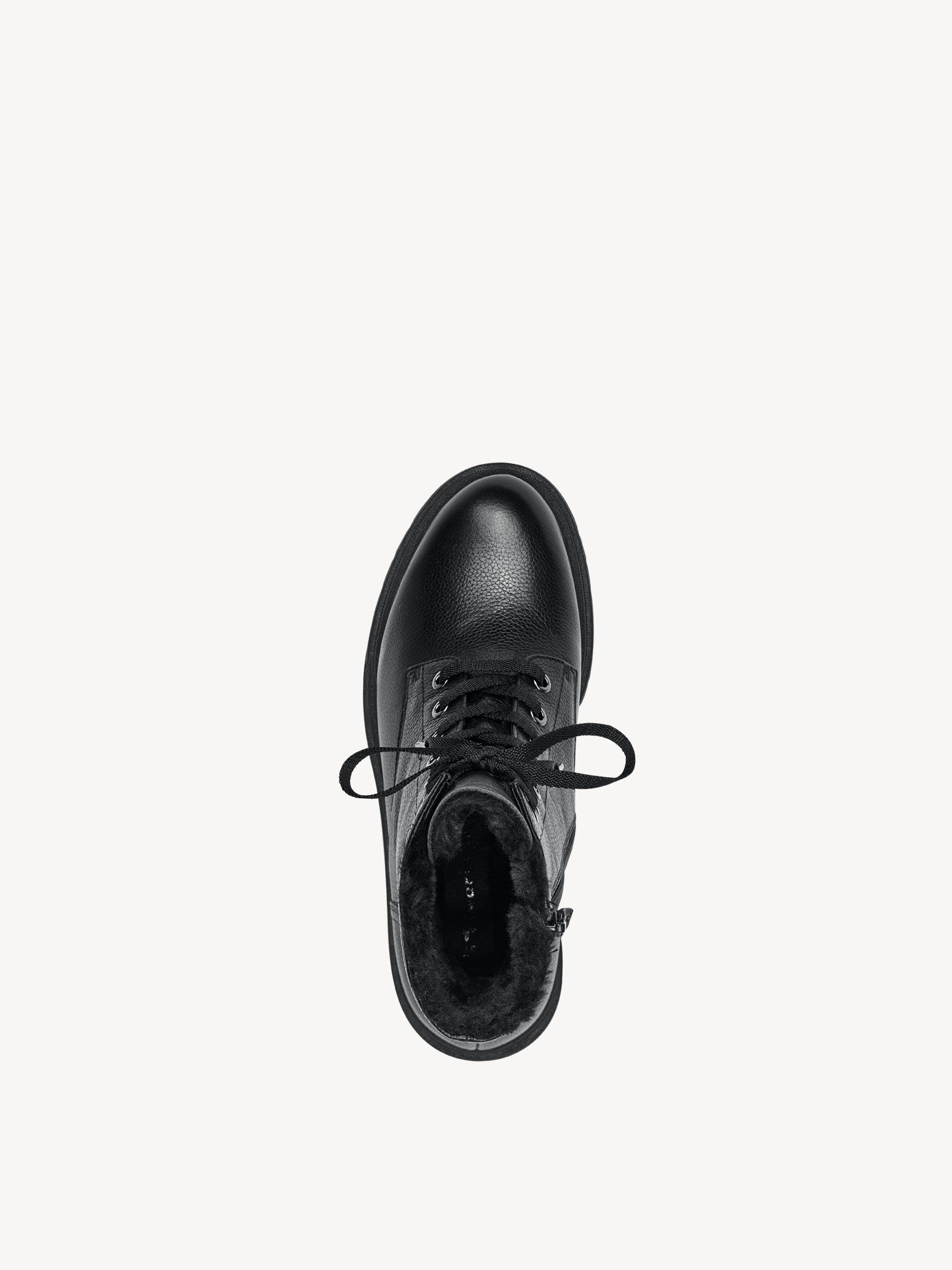 Bottine en cuir - noir doublure chaude