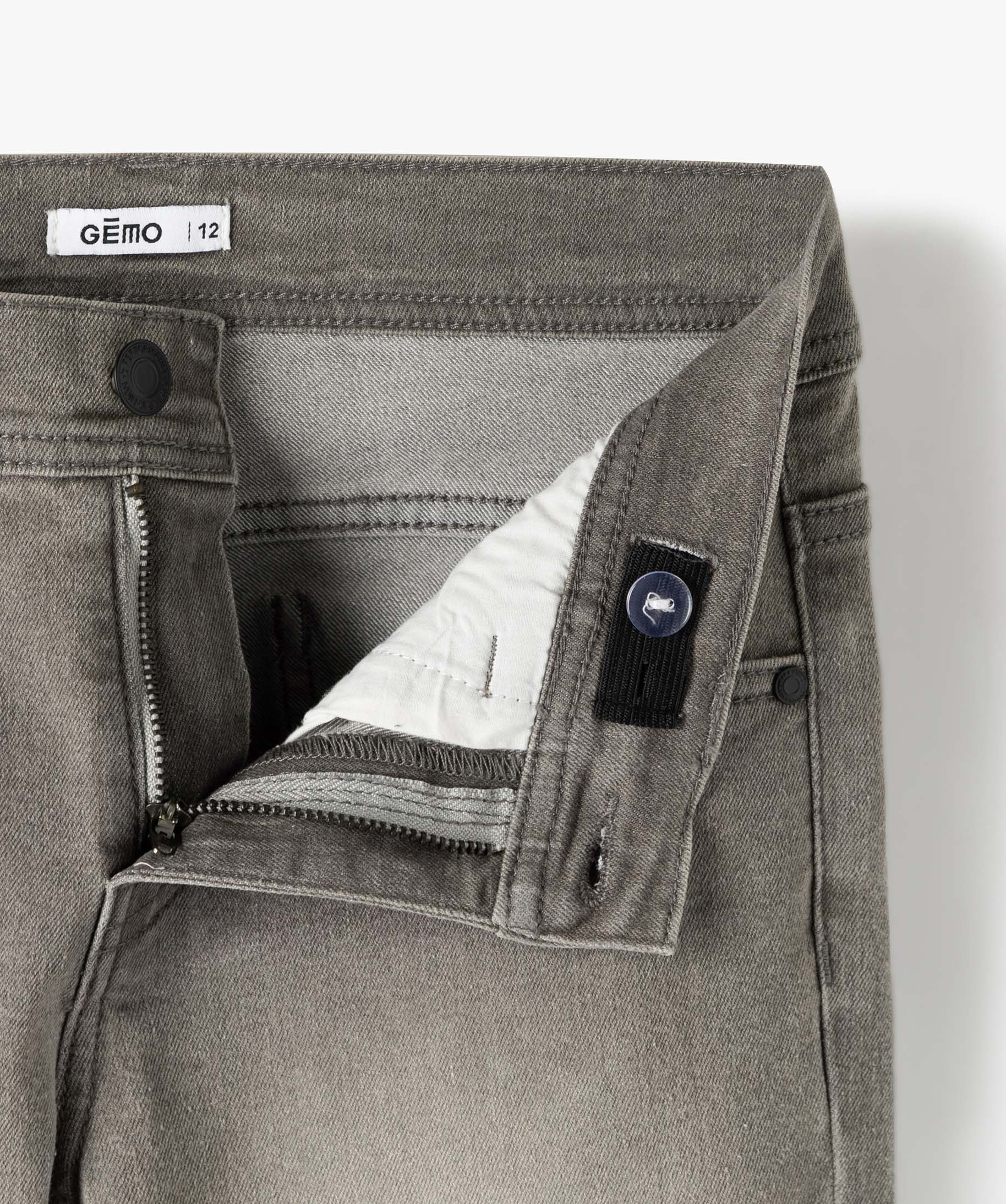 Jean coupe skinny en matière extensible Garçon gris | GEMO
