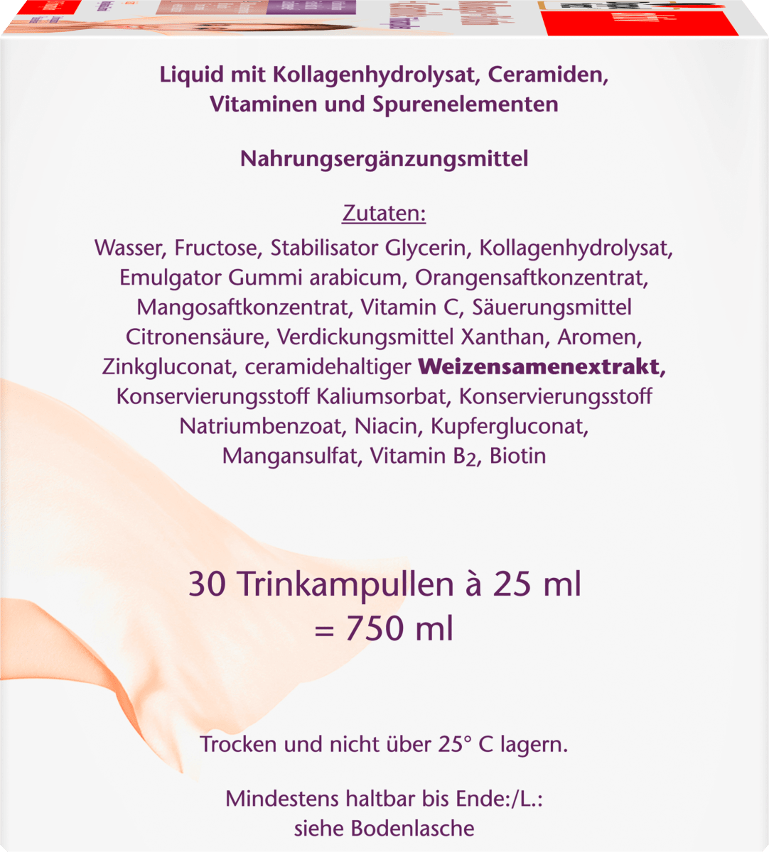 Kollagen + Biotin + Ceramide Trinkampullen, 30 St