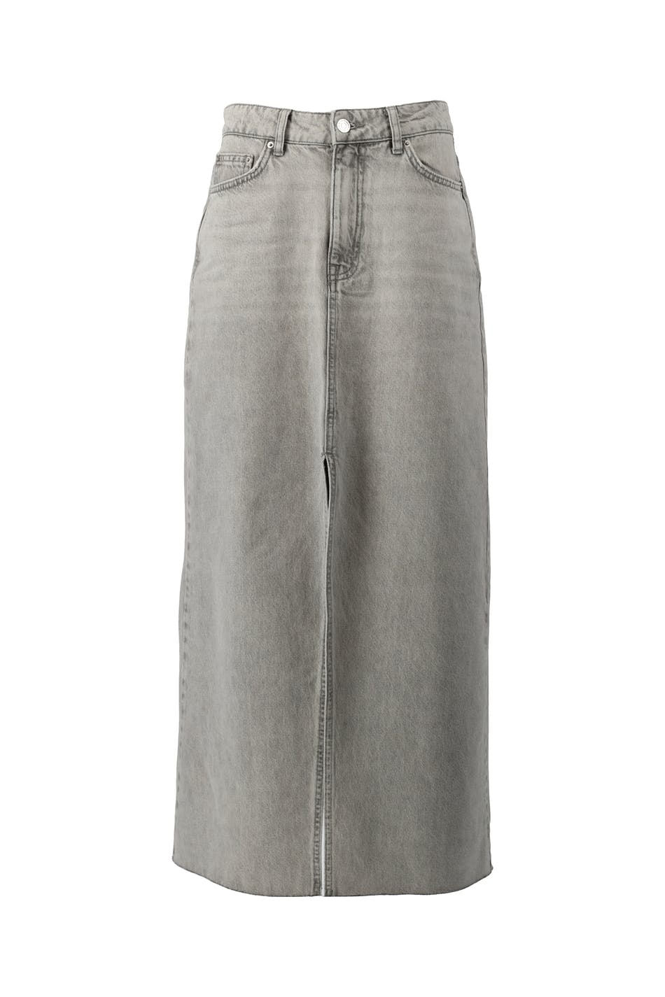 Full length denim skirt