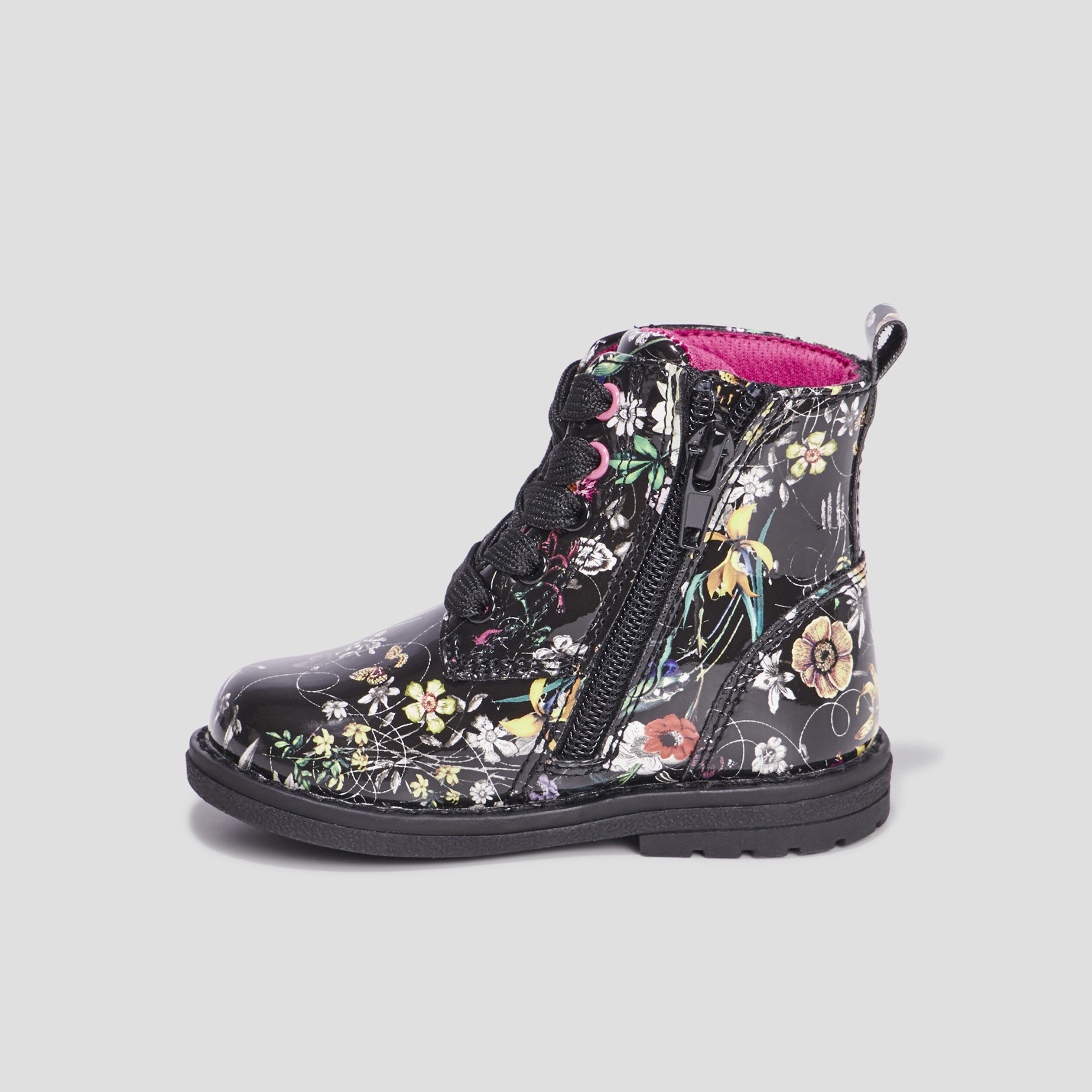 Bottines vernies à lacets multicolore bébé fille | La Halle
