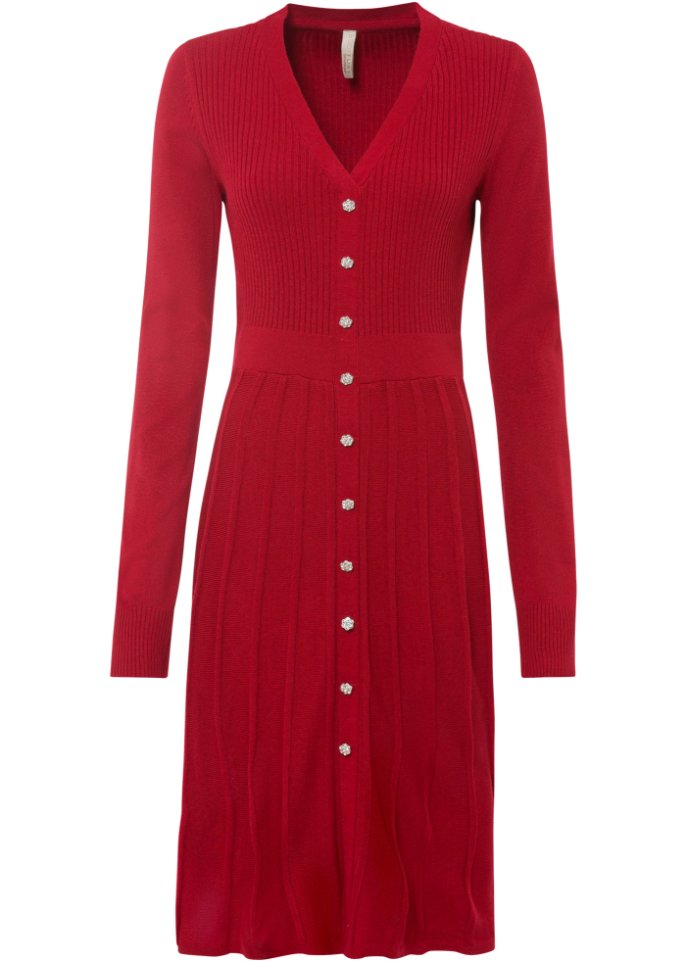Strickkleid mit Plissee