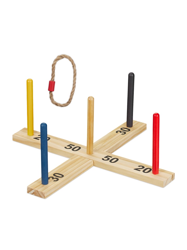 relaxdays Ringwurfspiel in Mehrfarbig günstig kaufen onesize
