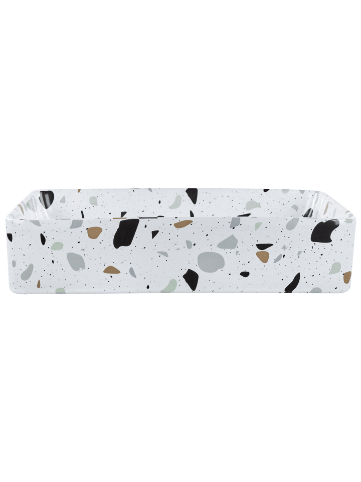 Beliani Waschbecken NULES in Weiß/Bunt - (W) 51 x (H) 11 x (L) 34 cm günstig kaufen onesize