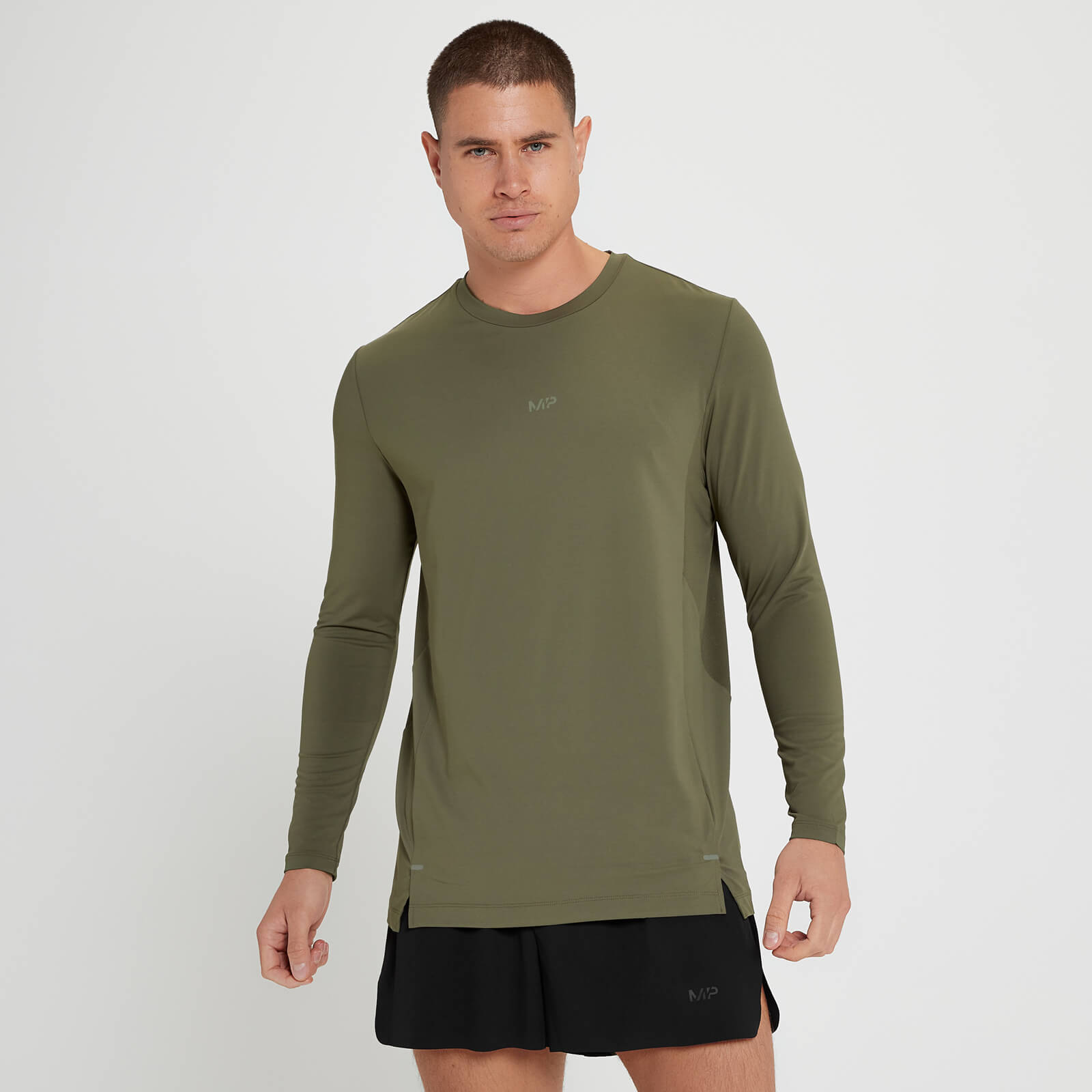 Haut à manches longues MP Velocity Ultra pour hommes – Vert armée