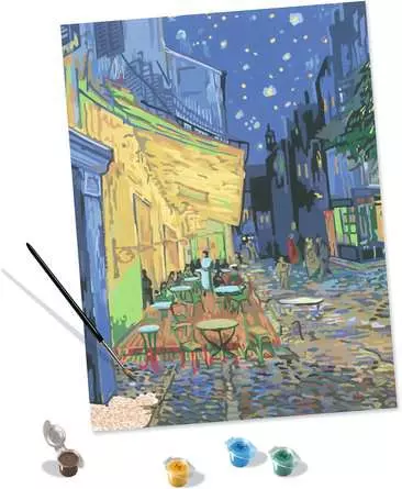 CreArt ART Collection: Caféterrasse am Abend (Van Gogh) - Malen nach Zahlen für Erwachsene