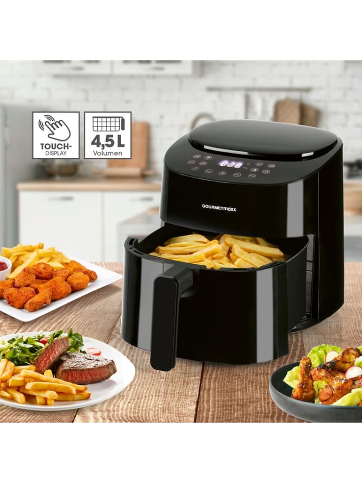 Gourmetmaxx GOURMETmaxx Heißluft-Fritteuse Digital - 4,5l - 1400W - schwarz günstig kaufen onesize