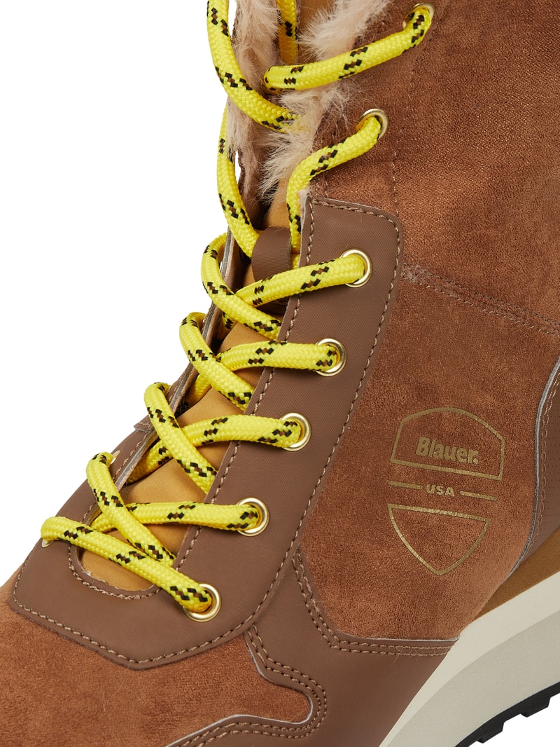 Boots mit Shearling-Futter Modell 'Charley' in cognac