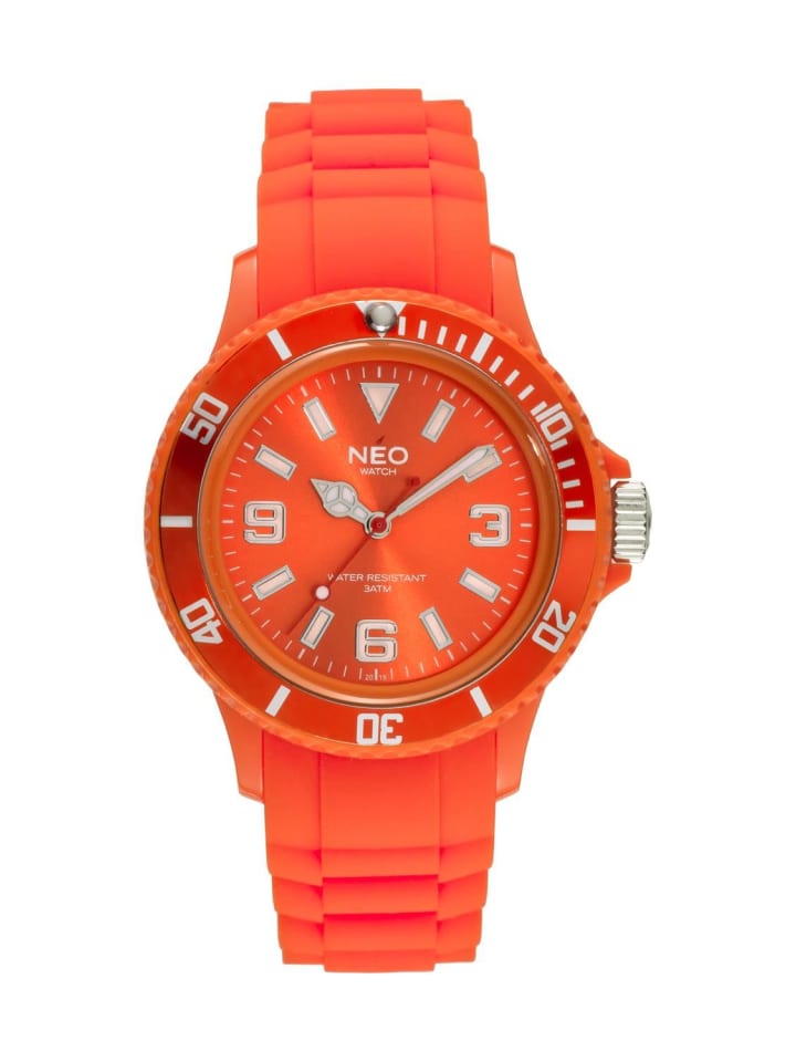 NEO Watch NEO Watch Armbanduhr aus Kunststoff in Orange günstig kaufen onesize