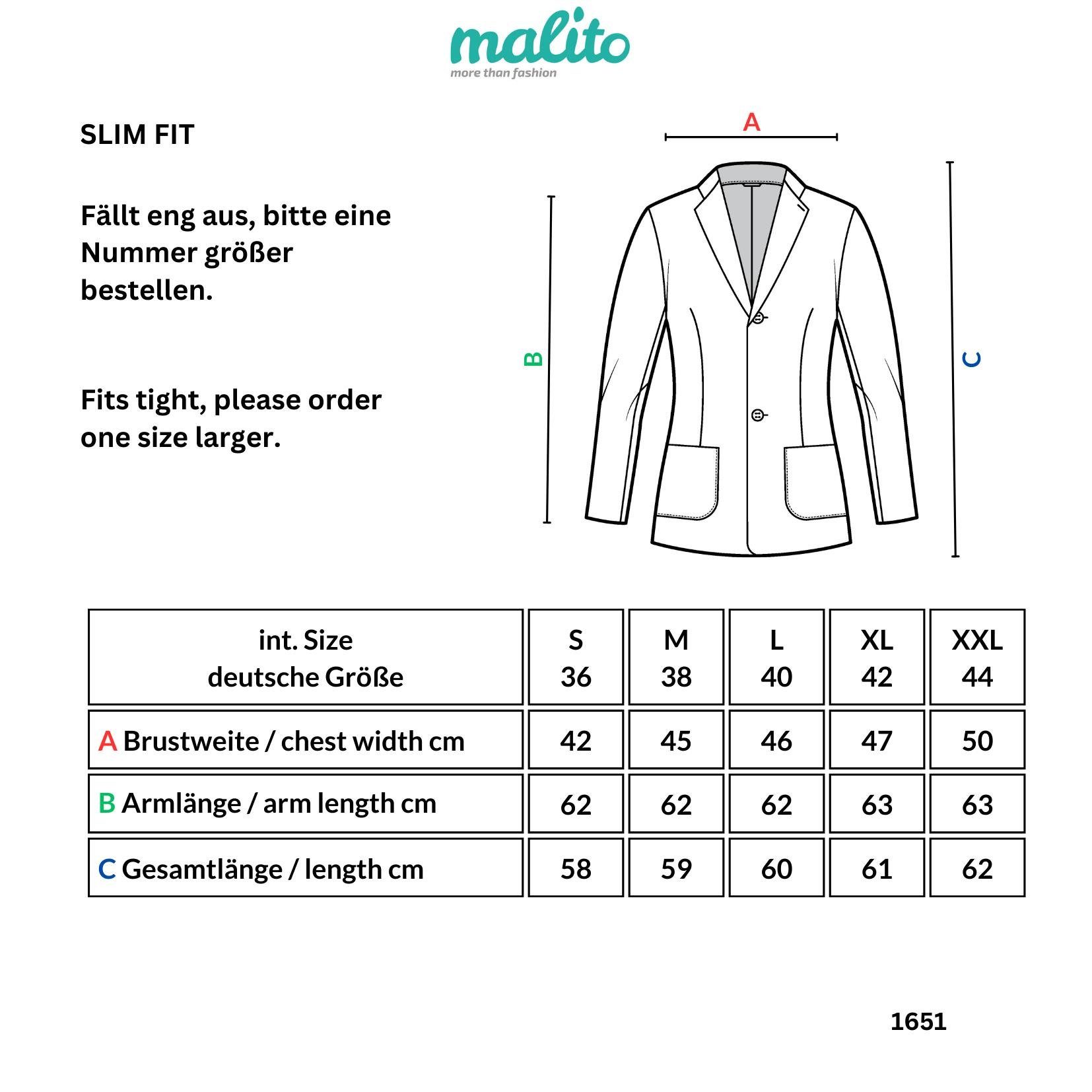 malito more than fashion Jackenblazer 1651 Sweat Blazer Jacke in Used Look Optik