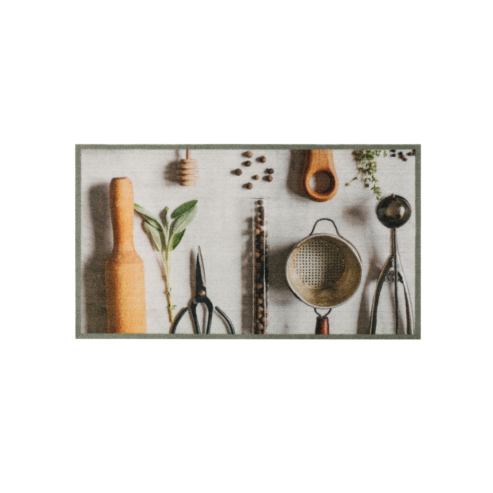Tapis de cuisine velours photo-impression ustensiles