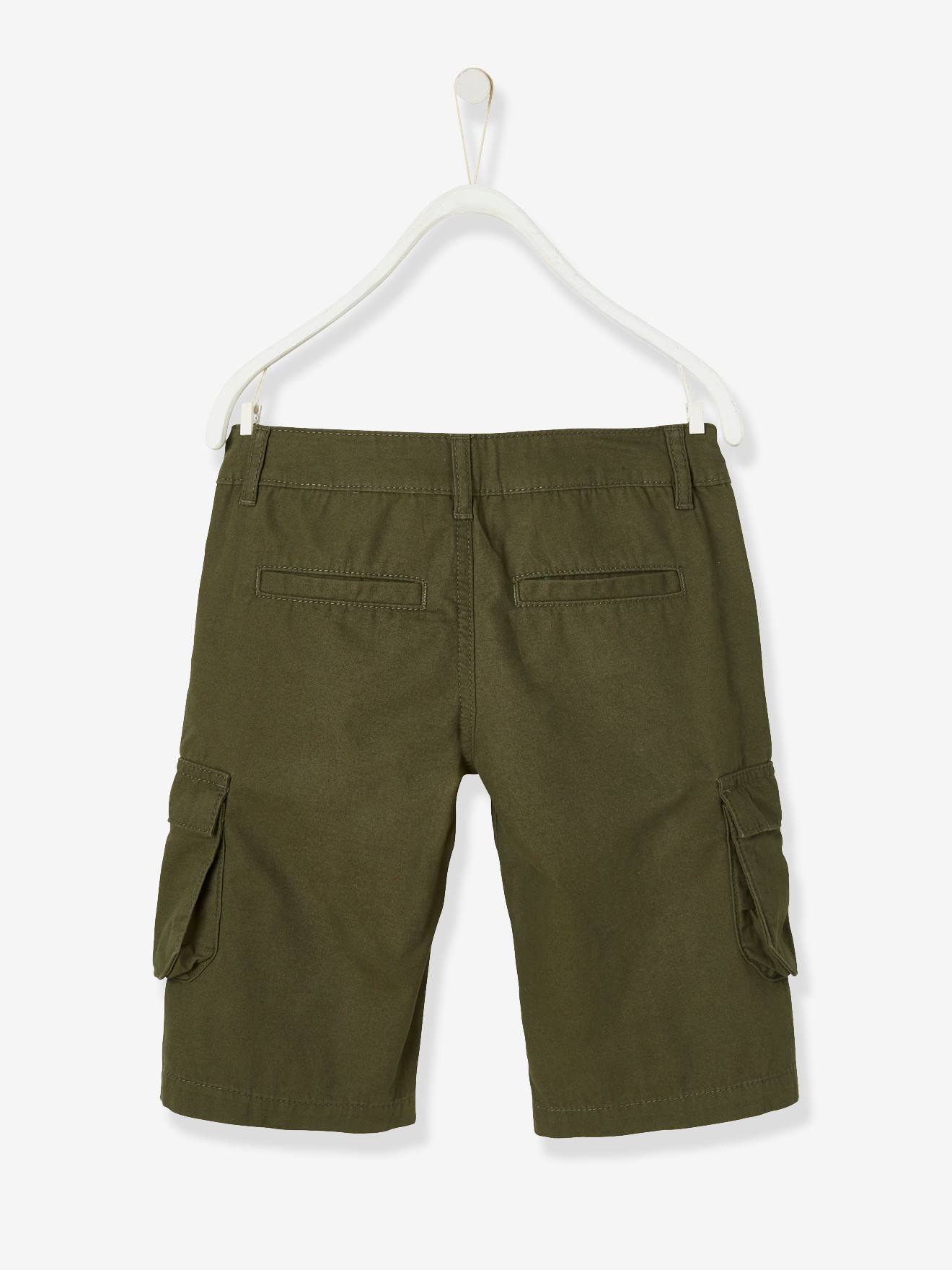 Bermuda esprit battle garçon kaki foncé