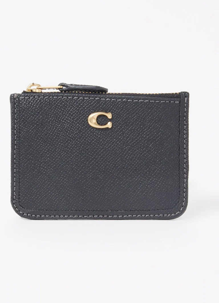 Portcard mini din piele Coach