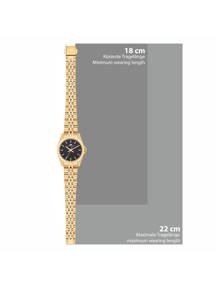 Rhodenwald & Söhne Damen Quarzuhr gelbgold Edelstahl gelbgold in gelbgold günstig kaufen 22 cm