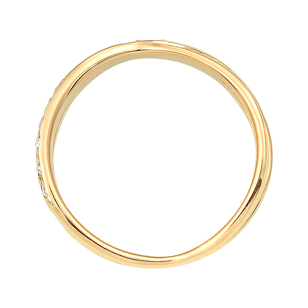Elli Elli Bague Femmes Enroulement Élégant avec Cristaux en Argent Sterling 925 Bague