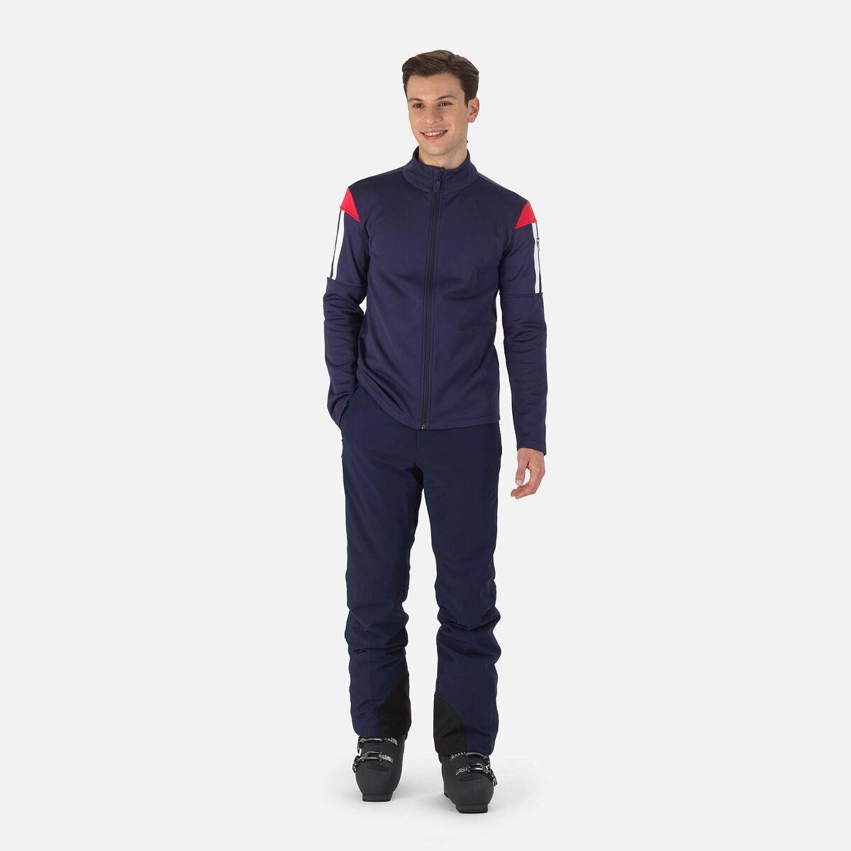 Herrenpullover Aerial mit durchgehendem Reißverschluss