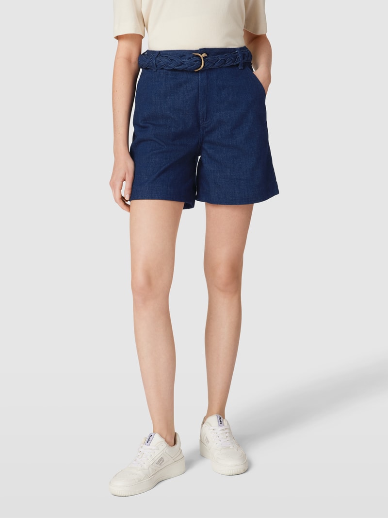Jeansshorts mit Stoffgürtel Modell 'FLARE' in jeans