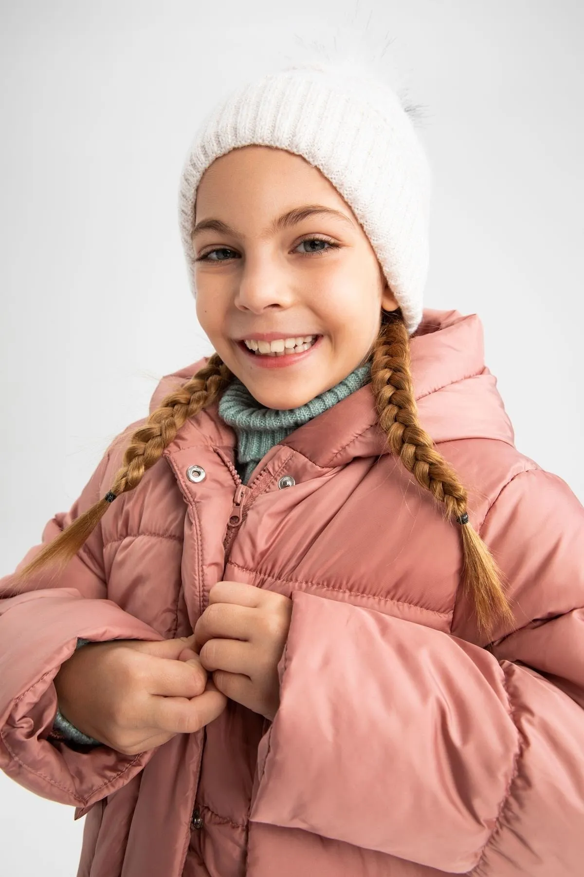 DeFacto  Mädchen-Puffermantel mit Fleece-Futter und Kapuze